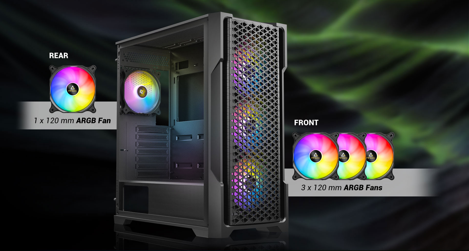 ANTEC AX Series AX90 Mid-Tower ATX Gaming Case, High-Airflow Mesh Front ...